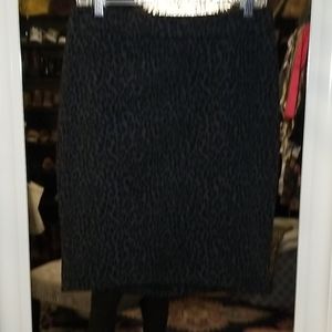 Animal print pencil skirt
